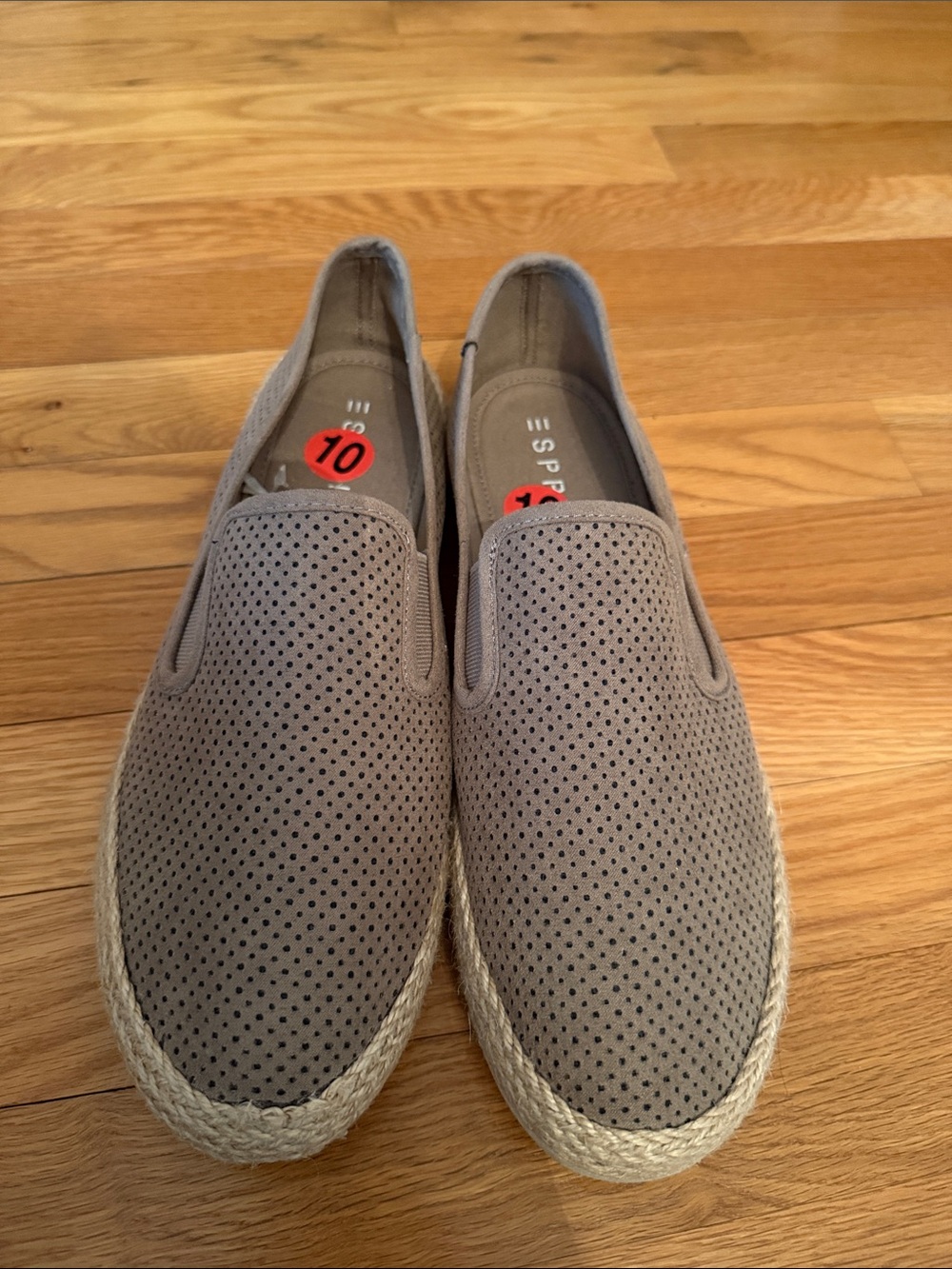 Sperry Women's Perforated Taupe Slip-On Espadrille Loafers